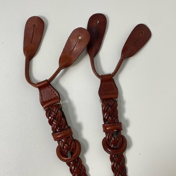 Full Grain Leather Braided Suspenders Made in Turkey One Size? - Picture 2 of 5